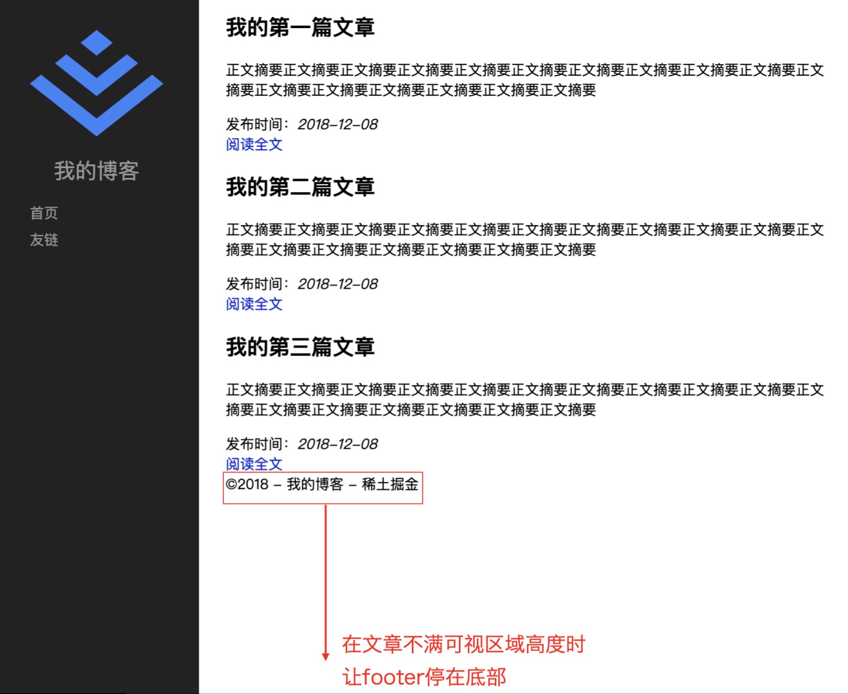 index stick footer